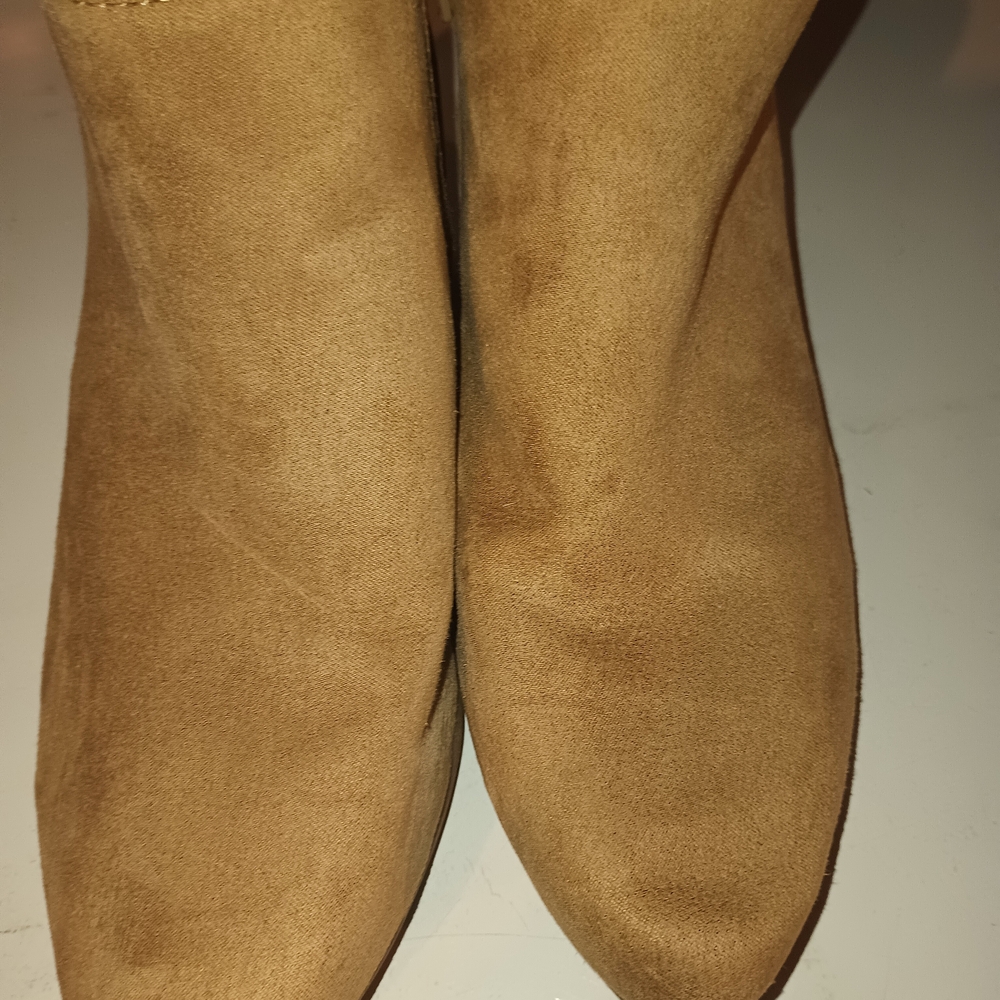 Old Navy Camel Suede Ankle Booties